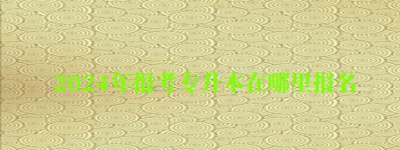 2024年報考專升本在哪里報名 2024年報考專升本在哪里報名 操作流程是什么,2024年起專升本(圖1)