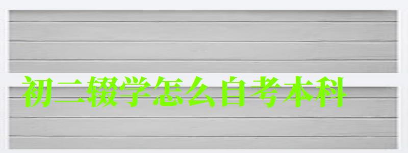 初二輟學怎么自考本科 初二輟學怎么自考本科 ,初二輟學怎么自考本科要多久(圖1)