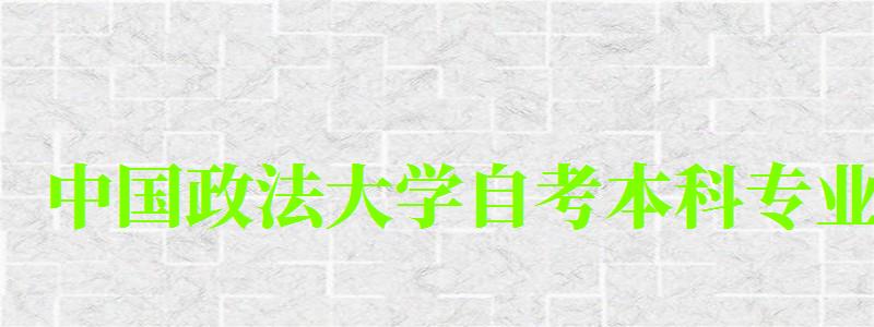 中國政法大學(xué)自考本科專業(yè)（中國政法大學(xué)自考本科專業(yè)有哪些）