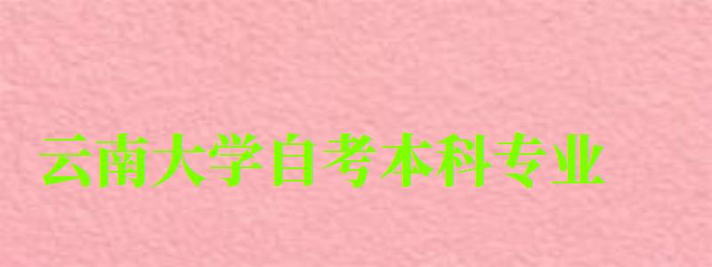 云南大學(xué)自考本科專業(yè)(云南大學(xué)自考本科專業(yè)一覽表) 云南大學(xué)自考本科專業(yè),云南大學(xué)自考本科專業(yè)一覽表(圖1)