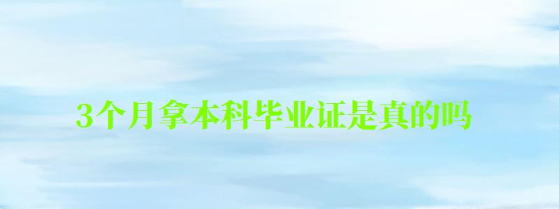 3個月拿本科畢業(yè)證是真的嗎 3個月拿本科畢業(yè)證是真的嗎 ,3個月拿本科畢業(yè)證是真的嗎嗎(圖1)
