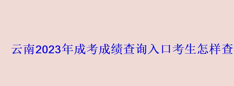 云南2023年成考成績查詢?nèi)肟诳忌鯓硬榉?   style=