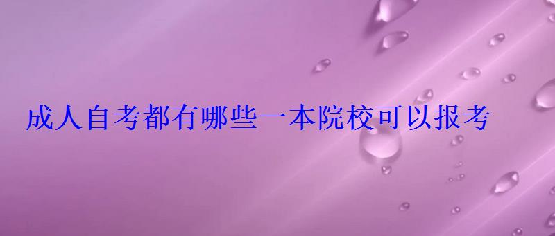 成人自考都有哪些一本院?？梢詧罂?   style=