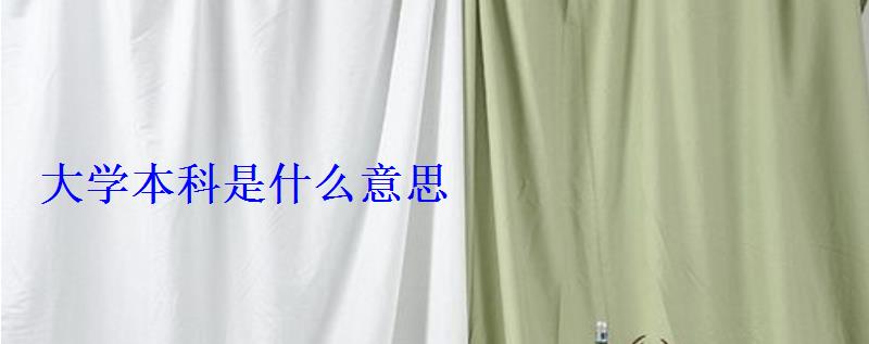 大學本科是什么意思 大學本科是什么意思