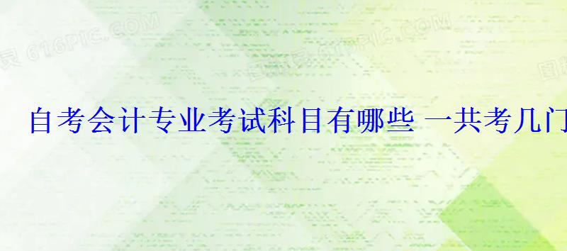 自考會計專業考試科目有哪些一共考幾門 自考會計專業考試科目有哪些一共考幾門