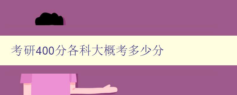 考研400分各科大概考多少分 分析不同科目的分值分布 考研400分各科大概考多少分 分析不同科目的分值分布