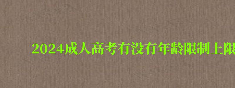 2024成人高考有沒(méi)有年齡限制上限 2024成人高考有沒(méi)有年齡限制上限 報(bào)名條件是什么(圖1)