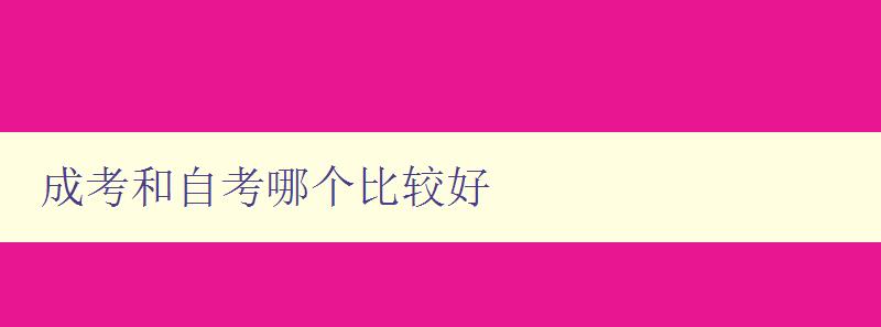 成考和自考哪個比較好 詳解成考和自考的優(yōu)缺點 成考和自考哪個比較好 詳解成考和自考的優(yōu)缺點
