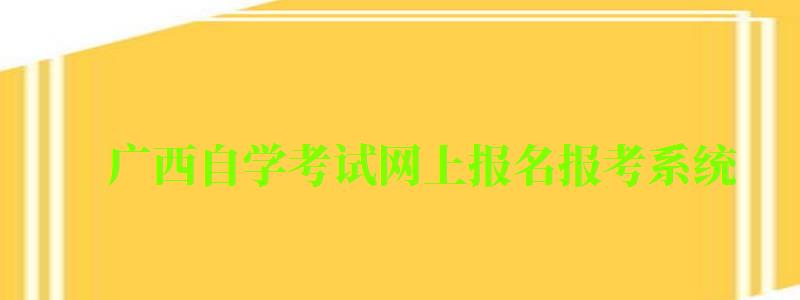 廣西自學考試網上報名報考系統 廣西自學考試網上報名報考系統 (圖1)