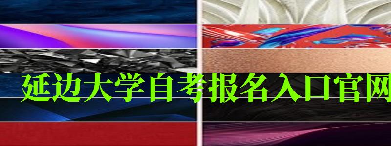 延邊大學自考報名入口官網 延邊大學自考報名入口官網(圖1)