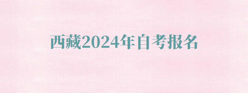 西藏2024年自考報名 西藏2024年自考報名