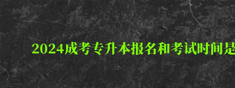 2024成考專升本報(bào)名和考試時(shí)間是什么時(shí)候 2024成考專升本報(bào)名和考試時(shí)間是什么時(shí)候(圖1)