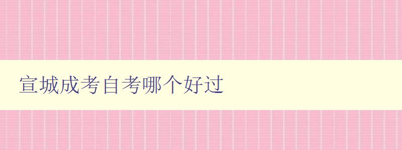宣城成考自考哪個好過 對比宣城成考和自考的優缺點 宣城成考自考哪個好過 對比宣城成考和自考的優缺點