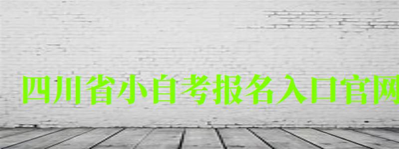 四川省小自考報名入口官網 四川省小自考報名入口官網 (圖1)