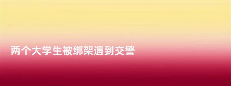 兩個大學生被綁架遇到交警,兩男綁架女研究生 兩個大學生被綁架遇到交警,兩男綁架女研究生