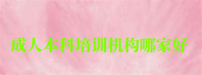 成人本科培訓機構哪家好 成人本科培訓機構哪家好 正規輔導班排名前十(圖1)