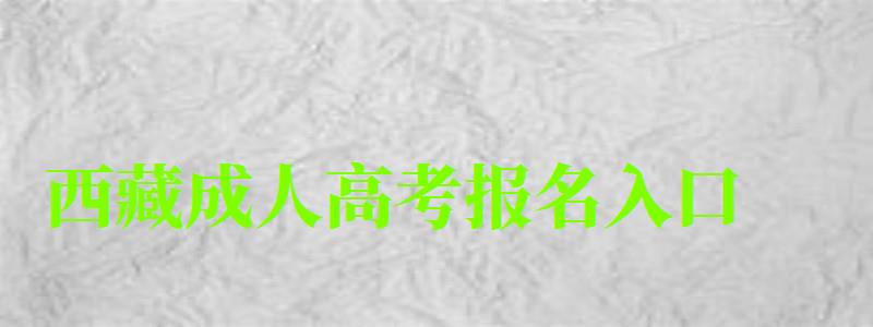 西藏成人高考報名入口 西藏成人高考報名入口 (圖1)