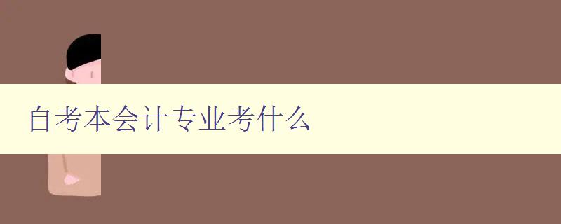 自考本會計專業考什么 詳解自考會計專業考試科目 自考本會計專業考什么 詳解自考會計專業考試科目