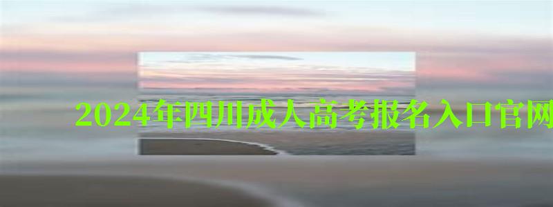 2024年四川成人高考報(bào)名入口官網(wǎng) 2024年四川成人高考報(bào)名入口官網(wǎng) (圖1)